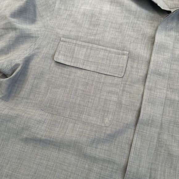 Hugo Boss Button Up Shirt Mens Medium Regular Fit Green Gray Long Sleeve Casual - Picture 4 of 9